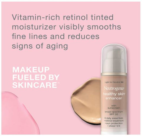 Neutrogena Healthy Skin Fair to Light 20 Enhancer Sheer Face Tint with Retinol SPF 20 Sunscreen 30 ML