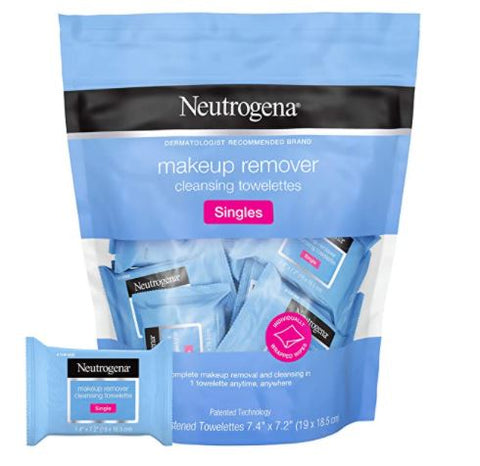 Neutrogena Makeup Remover Face Facial Cleansing Towelette Wipes Singles 20 Counts