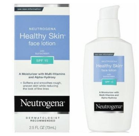 Neutrogena Healthy Skin Face Moisturizer Cream Lotion SPF 15 2.5 Fl Oz 73 ML