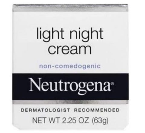 Neutrogena Light Night Facial Moisturizer Cream 2.25 Oz 63 G