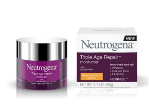 Neutrogena Triple Age Repair Anti-Aging Face Moisturizer Day Cream SPF 25 1.7 Oz 48 Gram