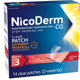 NicoDerm CQ 7mg Step 3 Nicotine Patches Help Quit Stop Smoking Aid 14 Clear Patches