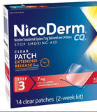 NicoDerm CQ 7mg Step 3 Nicotine Patches Help Quit Stop Smoking Aid 14 Clear Patches