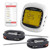 NutriChef PWIRBBQ80 Smart Wireless Bluetooth BBQ Grill Thermometer