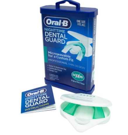 Oral-B Nighttime Dental Mouth Guard Microwavable Custom Teeth Grinding Bruxism with Scope Mint Flavor 1 Size