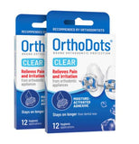 OrthoDots 2-Pack Clear Moisture Activated Adhesive Silicone Dental Wax Alternative for Brace Teeth Pain Irritation