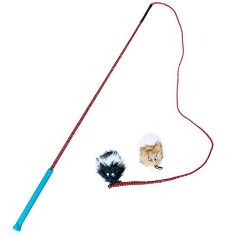 Outward Hound Beginner Dog Tail Teaser Play Wand Training Flirt Pole