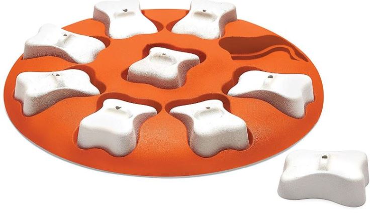 Outward Hound Nina Ottosson Dog Smart Beginner Dog Puzzle Dispensing Game Toy Orange