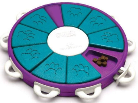 Outward Hound Nina Ottosson Dog Twister Advanced Dog Puzzle Dispensing Game Toy Purple