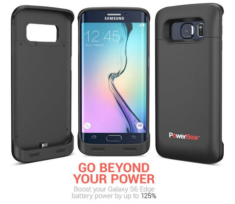 PowerBear 3500mAh Extended Battery Samsung Galaxy S6 Edge Black
