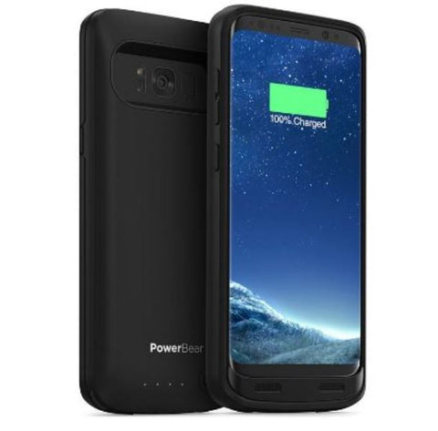 PowerBear S8 Plus 5000mAh Extended Battery Case S8+ Samsung Black
