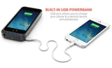 PowerBear iPhone 5SE 5S 5C 5 4000mAh Extended Battery Case Black