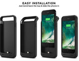 PowerBear iPhone 7 8 3100mAh Extended Battery Case Black