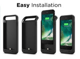 PowerBear iPhone 7 8 Plus 4000mAh Extended Battery Case Black
