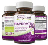 PURELY Beneficial Resveratrol 1450 Anti-Aging Cardiovascular Support 1450 mg 180 Caps