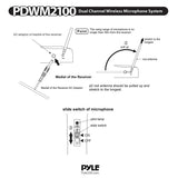 PYLE Pro PDWM2100 Dual VHF Wireless Microphone Mic