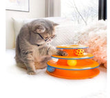 Petstages Tower of Tracks 3 Levels of Play Moving Spinning Balls Kitty’s Cat Hunting Chasing Exercising Toys