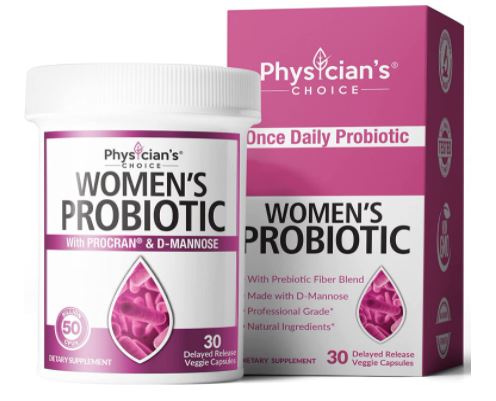 Physician's Choice Women's Probiotics 50 Billion CFU with Prebiotic Fiber Blend 30 Capsules