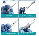 Poly Medical 37-PC Advanced Dissection Kit Stainless Steel for Anatomy, Biology, Botany, Veterinary, Medical Students