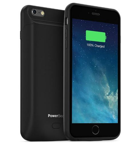 PowerBear iPhone 6 6S Plus 7200mAh Extended Battery Case Black