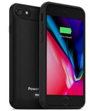 PowerBear iPhone 7 8 5000mAh Extended Battery Case Black