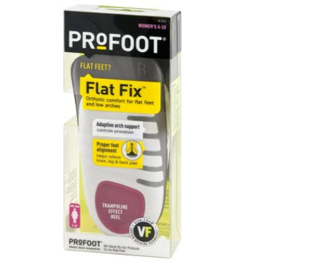 ProFoot Flat Fix Orthotic Arch Support Insoles for Flat Feet and Low Arches 1-Pair Women Size 6-10