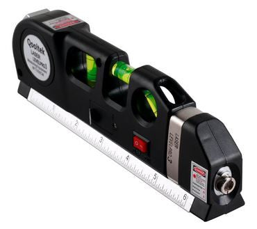 Qooltek Multi Purpose Laser Level Tape Measure 8 feet Ruler