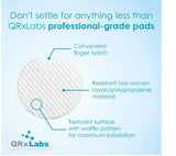 QRrxLabs Nature Inhanced Glycolic Acid 20% Resurfacing 50 Pads for Face Body with Vitamins for Fine Lines & Wrinkles