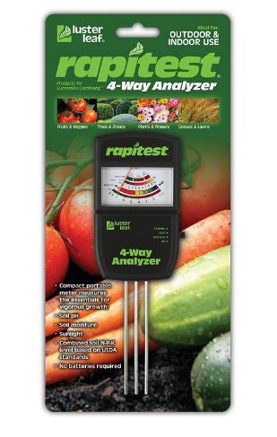 Rapitest 1880 Soil Moisture pH Fertility Sunlight Tester Meter Analyzer