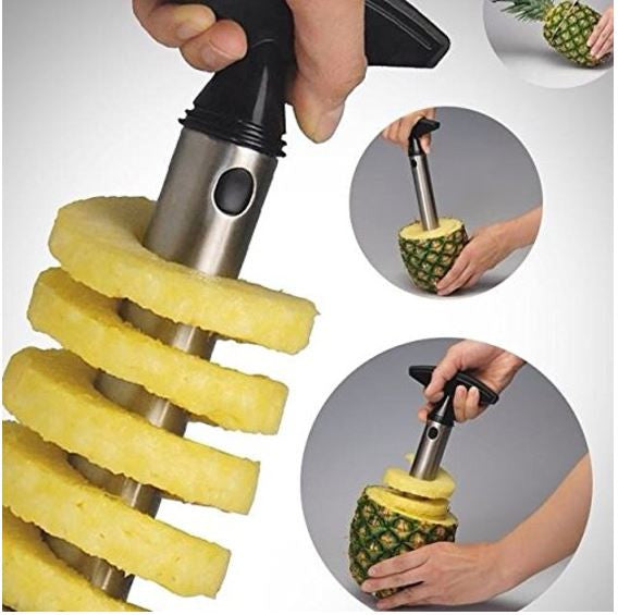 RuBiWo Fruit Pineapple Corer Slicer Stainless Steel Cutter Peeler