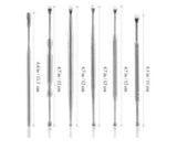 ETEREAUTY 6 PC Stainless Ear Cleaner Pick Curette Earwax Removal Swab