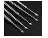 ETEREAUTY 6 PC Stainless Ear Cleaner Pick Curette Earwax Removal Swab