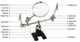 SE MZ101B Helping Hands Magnifying Glass Soldering Stand Tool
