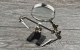 SE MZ101B Helping Hands Magnifying Glass Soldering Stand Tool