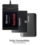 Sabrent EC-SSHD USB 3.0 to SSD 2.5-Inch Serial SATA I II III Hard Drive Adapter Cable