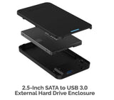 Sabrent EC-UASP 2.5-Inch SATA to USB 3.0 External Hard Drive Enclosure