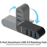 Sabrent HB-R3MB Premium 3-Port Aluminum Mini USB 3.0 Rotatable Hub for iMac Macbook Air Mini Pro