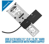 Sabrent USB-DS12 USB 3.0 to SSD SATA IDE 2.5 3.5 5.25-Inch Hard Disk Drive Converter