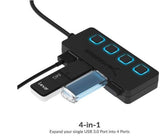 Sabrent HB-UM43 4-Port USB 3.0 Hub with Individual LED Power Switches