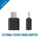 Sabrent USB External 3D Stereo Sound Adapter Windows Mac