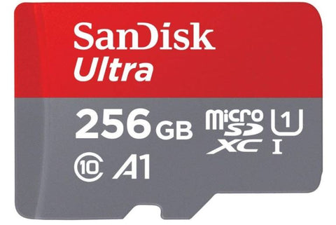 SanDisk Ultra 256 GB Micro SD SDXC UHS-1 Card with Adaptor