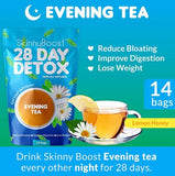 SkinnyBoost 28 Day Detox Cleanse Tea Daytime Evening Tea Bags
