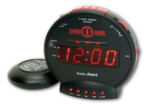 Sonic Alert SBB500SS Sonic Bomb Loud Dual Alarm Vibration Clock