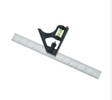 Stanley 46-222 12-Inch Combination Square Embossed Hard-Chrome Grooved Blade