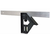 Stanley 46-222 12-Inch Combination Square Embossed Hard-Chrome Grooved Blade