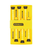 Stanley 66-052 6-PC Precision Screwdriver Screw Driver Set Black Yellow