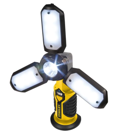 Stanley SAT3S Rechargeable 300 Lumens Lithium Ion LED Satellite Work Light with USB Charger