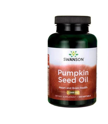 Swanson Pumpkin Seed Oil Omega 3 and 6 Prostate Support 1,000 mg 100 Caps