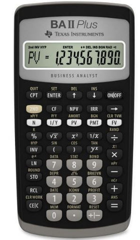 TEXAS INSTRUMENT TI BA II Plus Financial Calculator