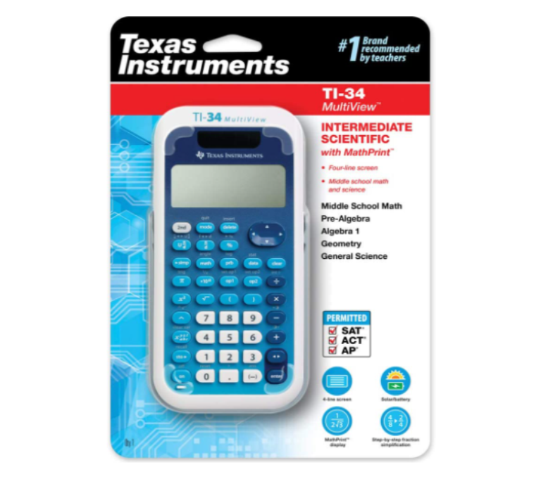 Texas Instruments TI-34 MultiView Intermediate Scientific with Mathprint Calculator